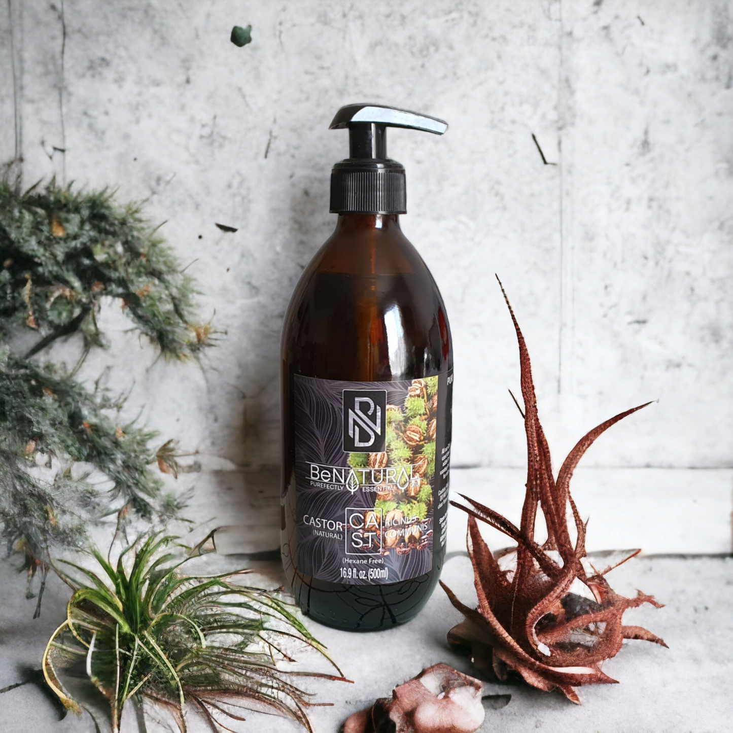 Castor oil - Cold pressed & Hexane Free - Pure & Natural Oil - 500ml