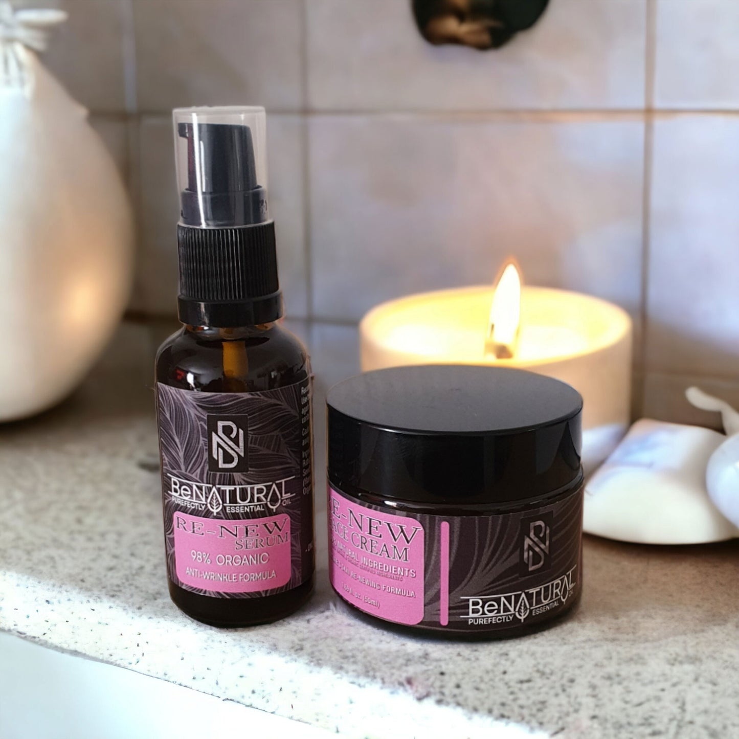 Re-New Skin Combo: The Ultimate Luxury Organic Skincare Duo for Glowing, Rejuvenated Skin