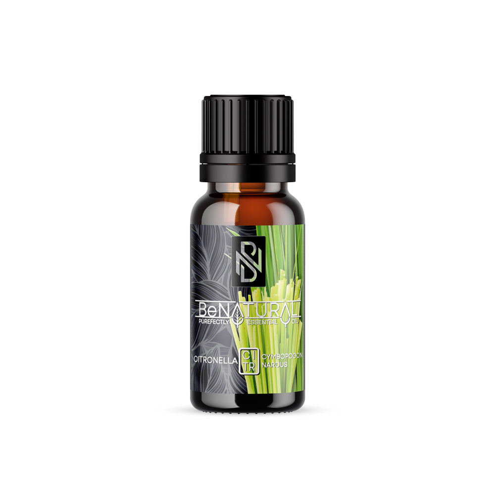 Organic Citronella Essential oil is considered to be one of the more effective natural insect repellents. The oil also contains compounds like methyl isoeugenol that exert potent antibacterial effects, making Organic Citronella Essential oil useful for treating minor cuts and scrapes or controlling body odor caused by bacteria. When applied to the scalp, Organic Citronella Essential oil can moisturize the skin and hair, preventing dryness, flaking, frizziness, and dandruff.