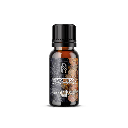 Myrrh essential oil has a herbaceous, woody scent.  When diffusing Myrrh, it helps to promote emotional balance and well-being. You can also diffuse Myrrh oil when you want to uplift your mood or promote awareness.  To create a fresh scent, blend Myrrh with Eucalyptus and Lavender.