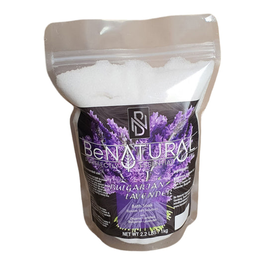 Pure Epsom Salt - Bath Soak with Organic Bulgarian Lavender Essential Oil