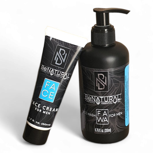 Natural Skincare Combo for Men - Face wash & Cream